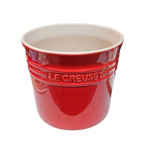 Le Creuset Stoneware Large 2-3/4-Quart Utensil Crock, Holiday Red